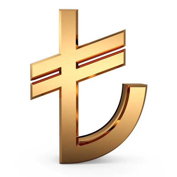 Símbolo 3D da lira turca — Fotografia de Stock