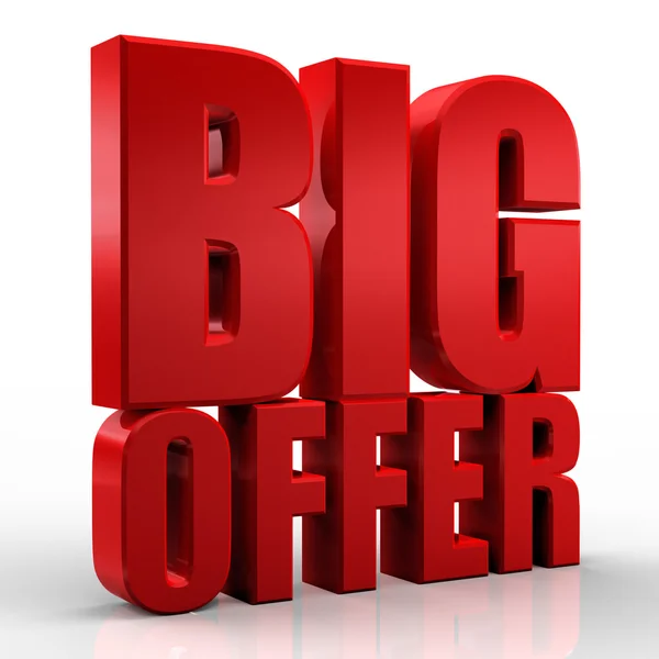 3D big offer — Stock Photo, Image