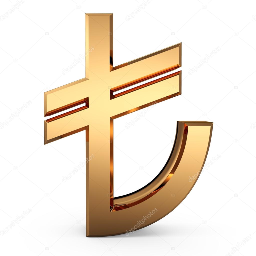 3D Turkish Lira Symbol