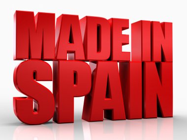 İspanya Word beyaz izole arka planda yapılan 3d