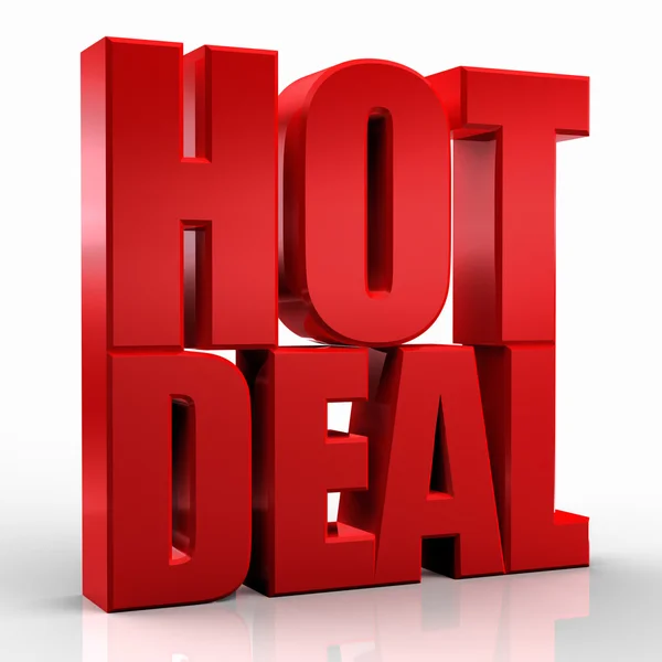 3D hot deal word on white isolated background — Stock Photo, Image
