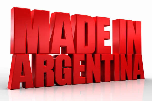 3D made in argentina word on white isolated background — Stock Photo, Image