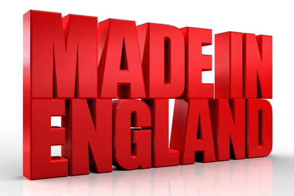 3D made in england word on white isolated background — Stock Photo, Image