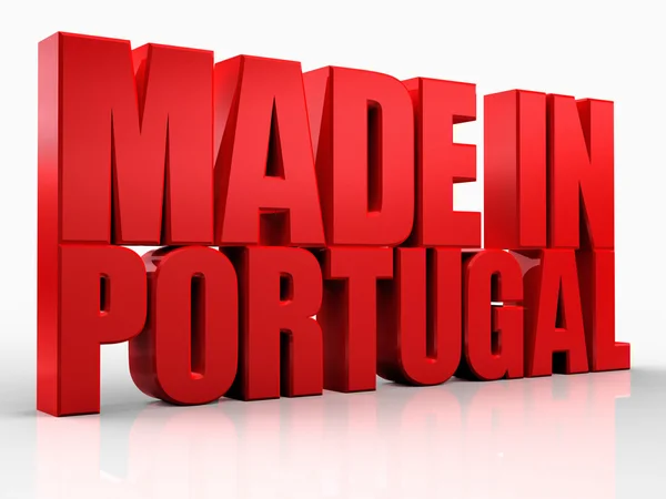 3D made in portugal word on white isolated background — Stock Photo, Image