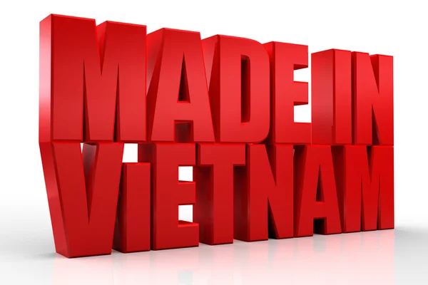 3D made in Vietnam mot sur fond blanc isolé — Photo