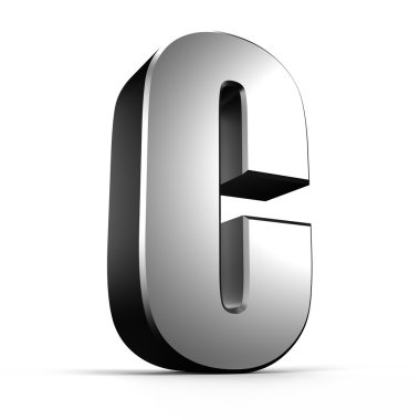 3D letter C from my metal letter collection