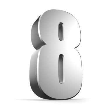 3D mektubu 8 metal mektup koleksiyon