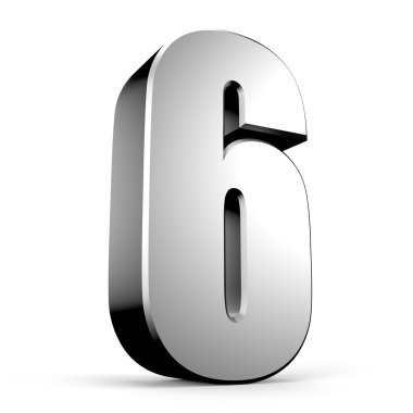 3D metal sayı koleksiyon 6 numara