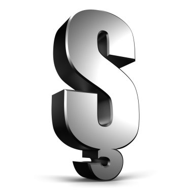 3D metal mektup koleksiyon s harfi