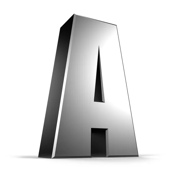 3D letter A from my metal letter collection — Stock Photo, Image