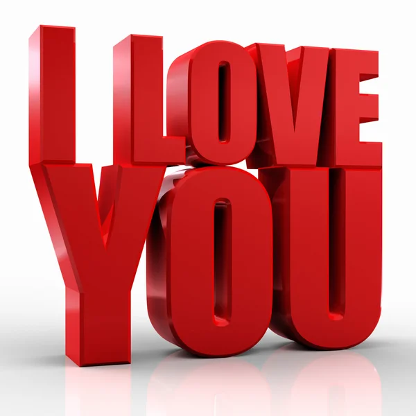 3d I Love You — Stock Photo, Image