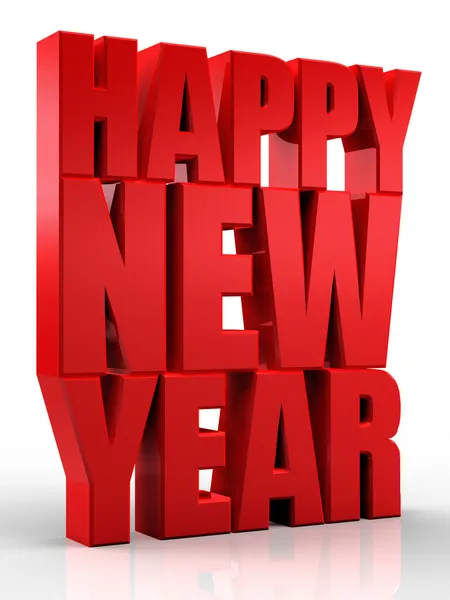 3d happy new year — Stock Photo, Image