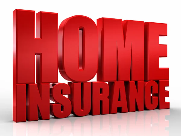 3d Home Insurance texto aislado sobre fondo blanco — Foto de Stock