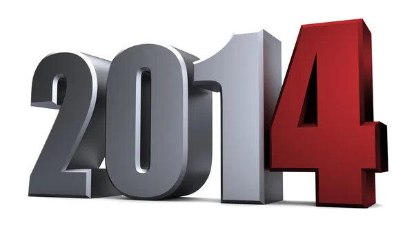 Ano novo em 3D 2014 — Fotografia de Stock