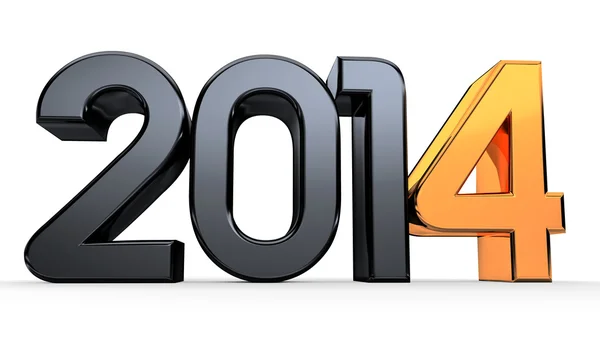 3D happy new year 2014 — Stock Photo, Image