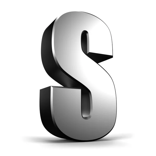 3D letter S from my metal letter collection — Stock Photo, Image