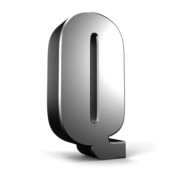 3D letter Q from my metal letter collection — Stock Photo, Image