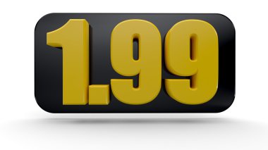 3D fiyat etiketi ayarlayın. a fiyat etiket numarası 1.99