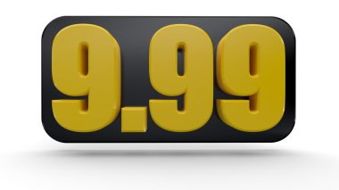 3D fiyat etiketi ayarlayın. a fiyat etiket numarası 9,99