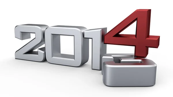 3D nový rok 2014 — Stock fotografie