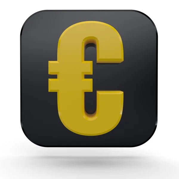 3D-Geld-Symbol-Set. 3d-Euro-Zeichen. Euro-Symbol. — Stockfoto