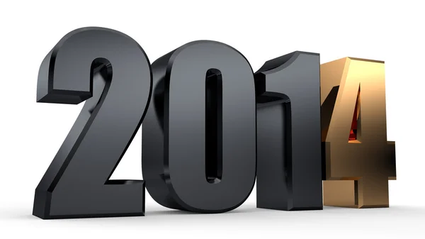 3D happy new year 2014 Royalty Free Stock Photos