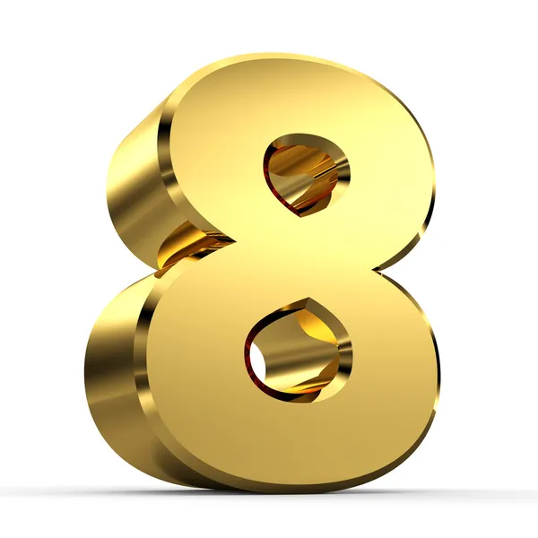 3D Golden Number Collection — Stock Photo, Image