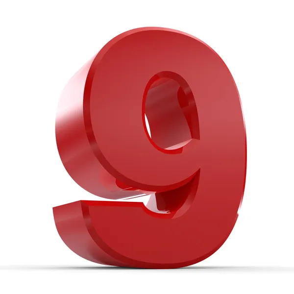3D Red Number Collection — Stock Photo, Image