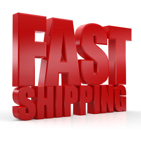 Слово в формате 3D Fast Shipping
