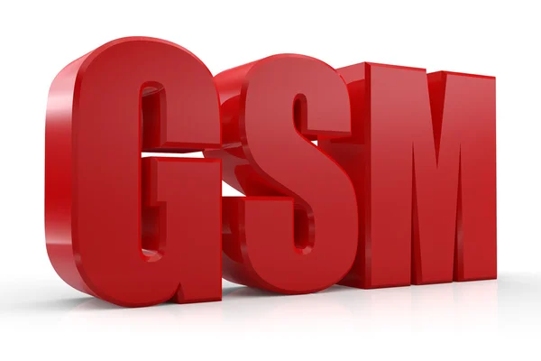 Texto GSM 3D —  Fotos de Stock