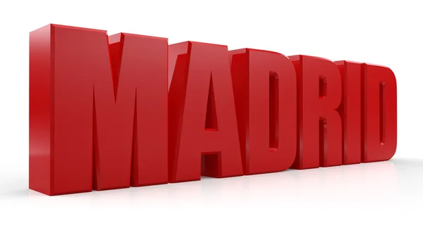 Texto en 3D Madrid — Foto de Stock