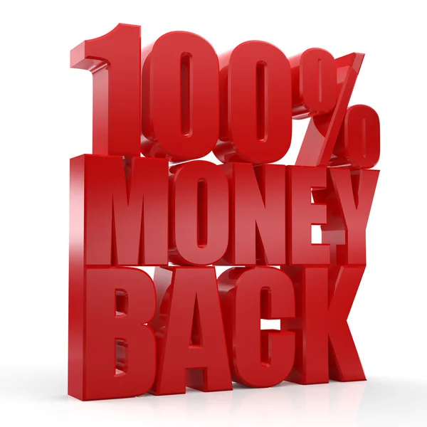 3d Money Back Guaranteed Text — Stock Photo, Image