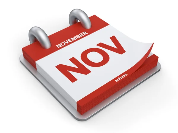 3D-Abbildung November-Kalender — Stockfoto