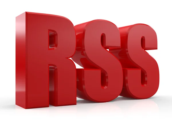 Texto RSS 3D — Fotografia de Stock