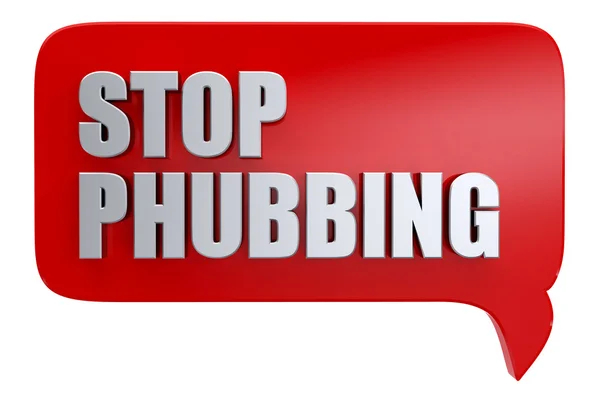 3d stop phubbing 文本 — 图库照片