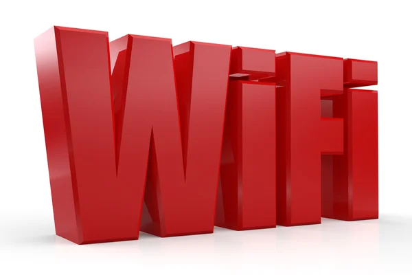 3D WiFi text — Stock Photo, Image