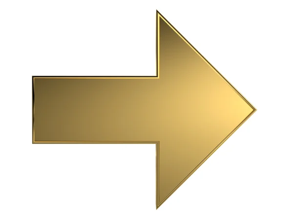 3d Golden Arrow — Stock Photo, Image