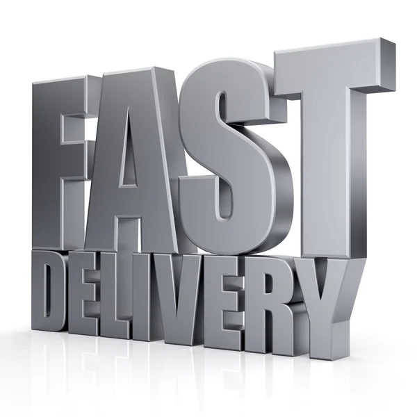 Текст 3D Fast Delivery — стоковое фото