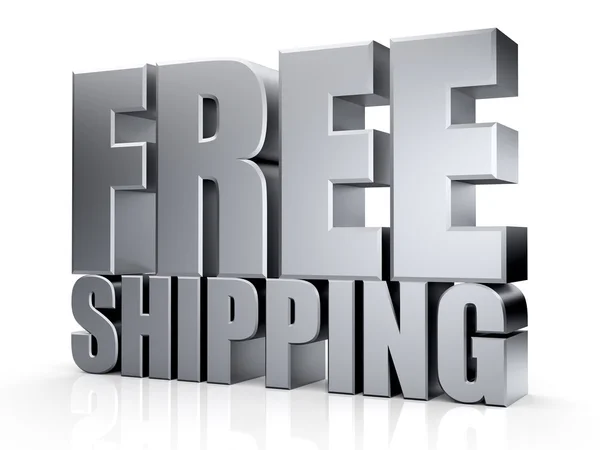 3D Free Shipping text — Stock Photo, Image