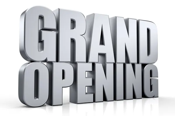 3D Grand Opening text — Stock Photo, Image