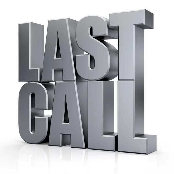 3d Last Call text — Stock Photo, Image