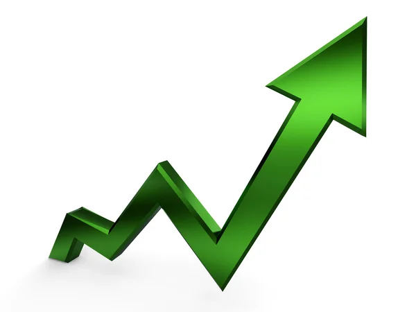 3D-Pfeildiagramm Stockbild