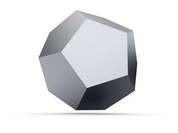 3D metal dodecahedron Royaltyfria Stockfoton