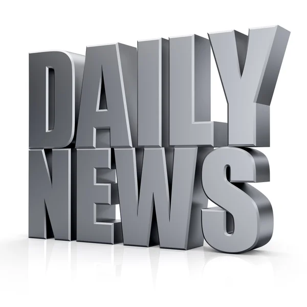 3D Daily News word Stock Image