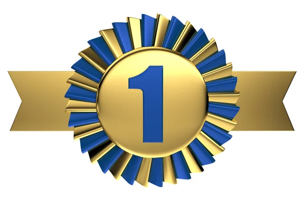 3d gold number 1 — Stock Photo, Image