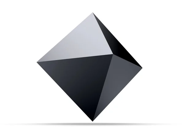 3D metal octahedron — Stockfoto