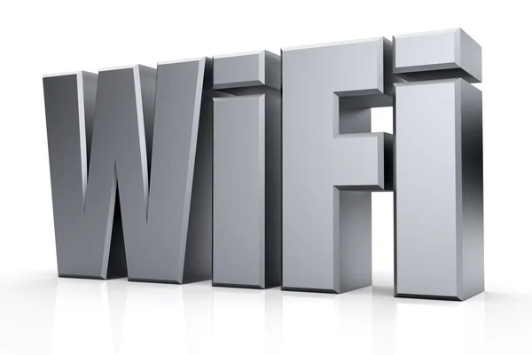 3D WiFi text — Stock Photo, Image