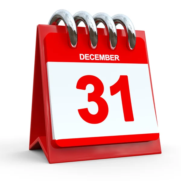 31 grudnia kalendarz — Zdjęcie stockowe