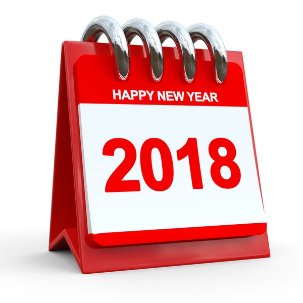 3D kırmızı takvim 2018