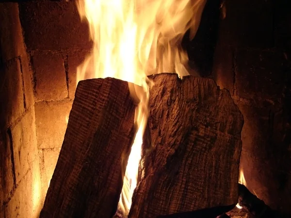 Wood Burning on Fireplace